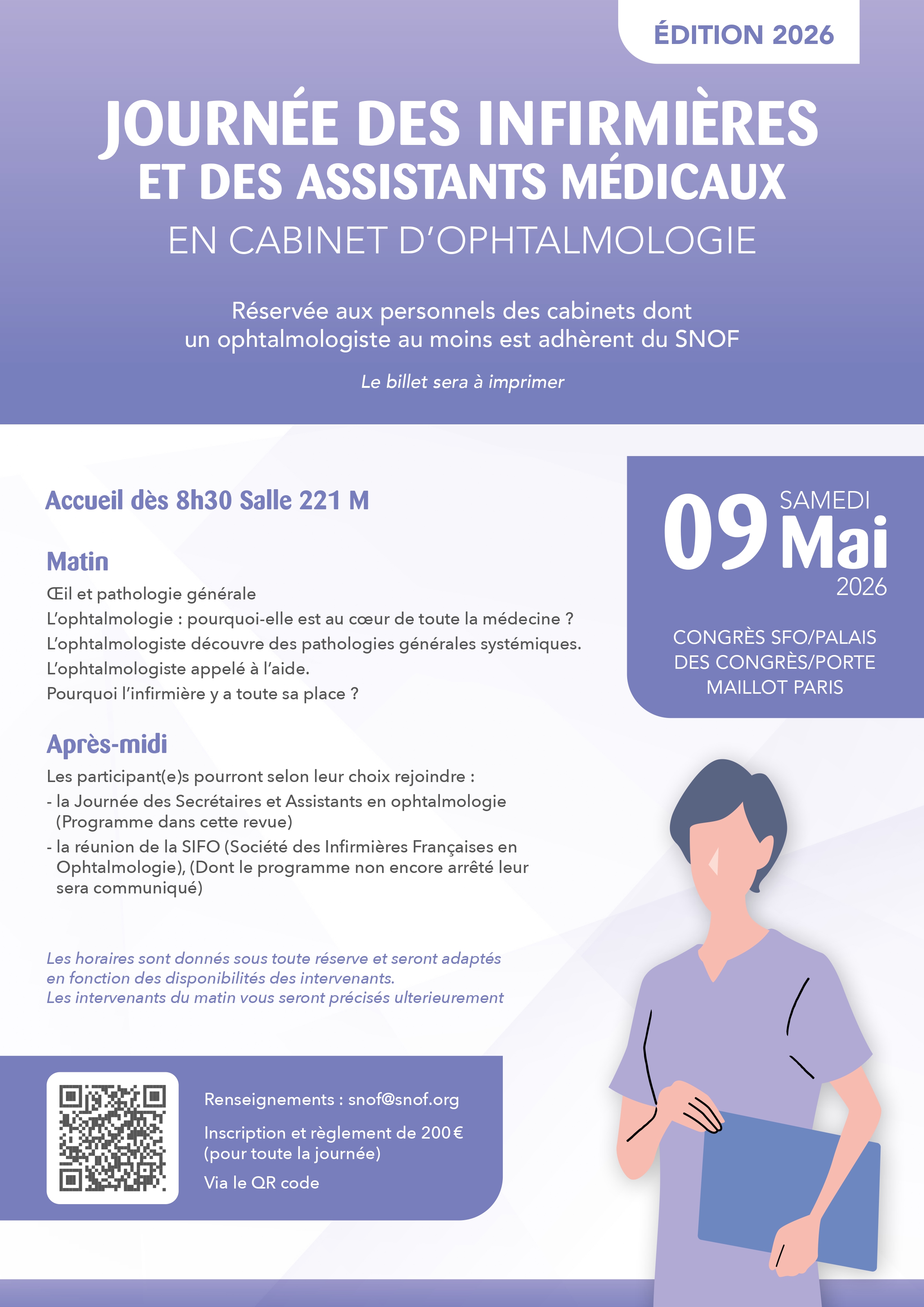 La journée des Infirmières en cabinet d'ophtalmologie, et Assistants médicaux