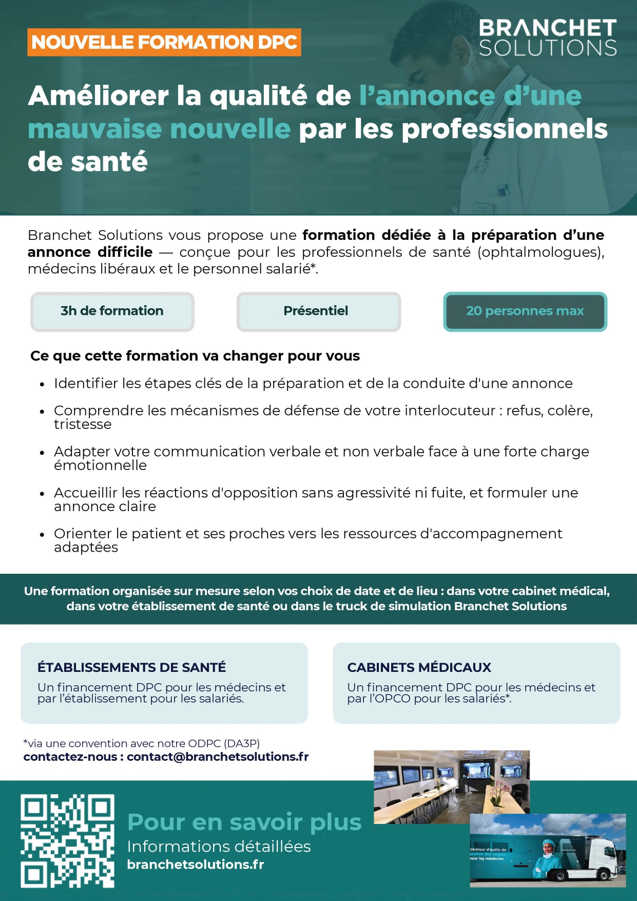 Améliorer la qualité de l'annonce d'une mauvaise nouvelle par les professionnels de santé