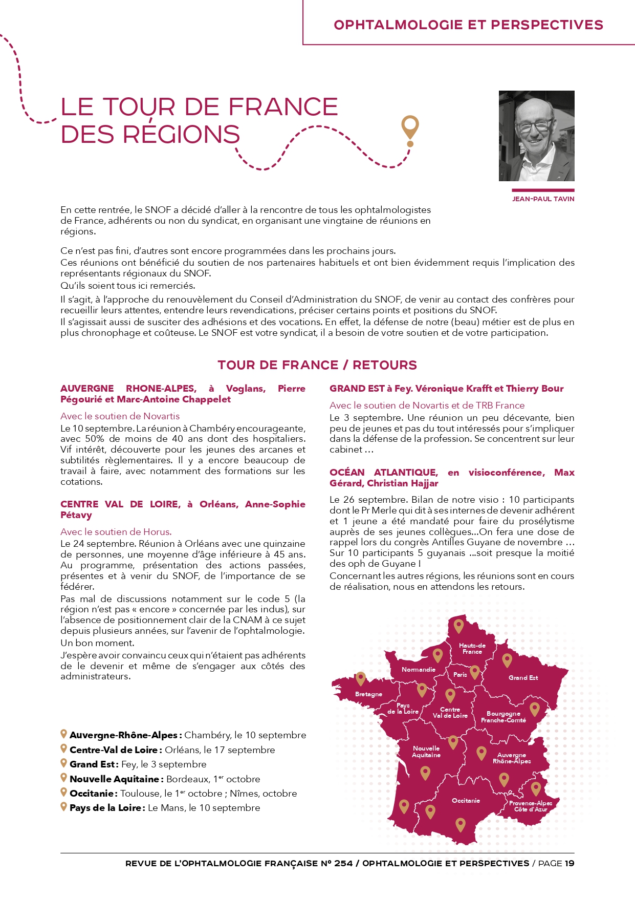 Le Tour de France des régions du SNOF